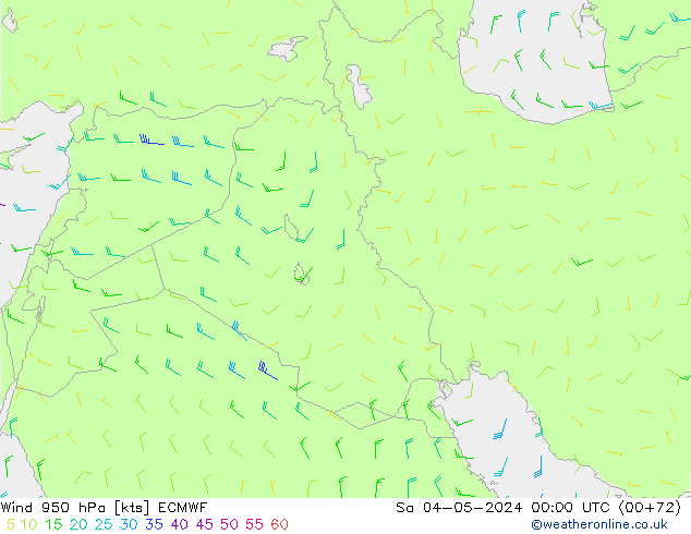 Wind 950 hPa ECMWF Sa 04.05.2024 00 UTC