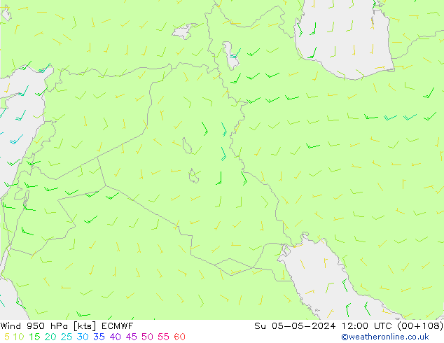 Wind 950 hPa ECMWF Ne 05.05.2024 12 UTC