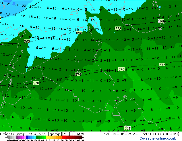 Z500/Rain (+SLP)/Z850 ECMWF Sáb 04.05.2024 18 UTC