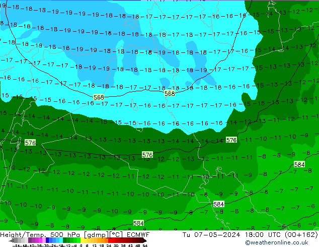 Z500/Rain (+SLP)/Z850 ECMWF Tu 07.05.2024 18 UTC