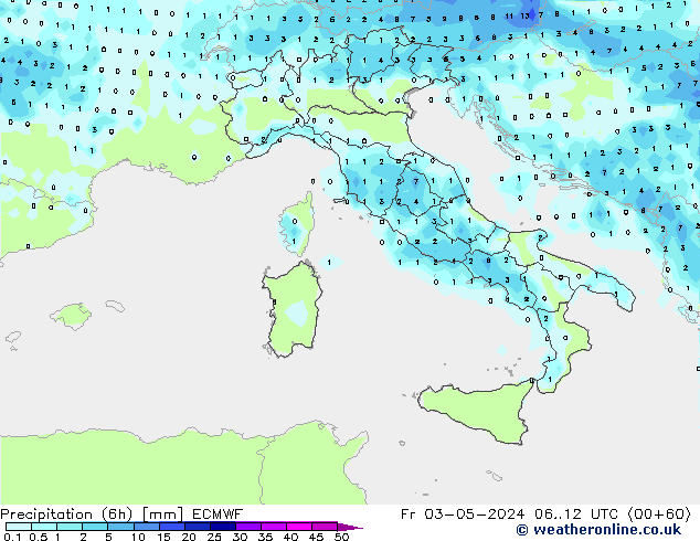 Z500/Rain (+SLP)/Z850 ECMWF ven 03.05.2024 12 UTC