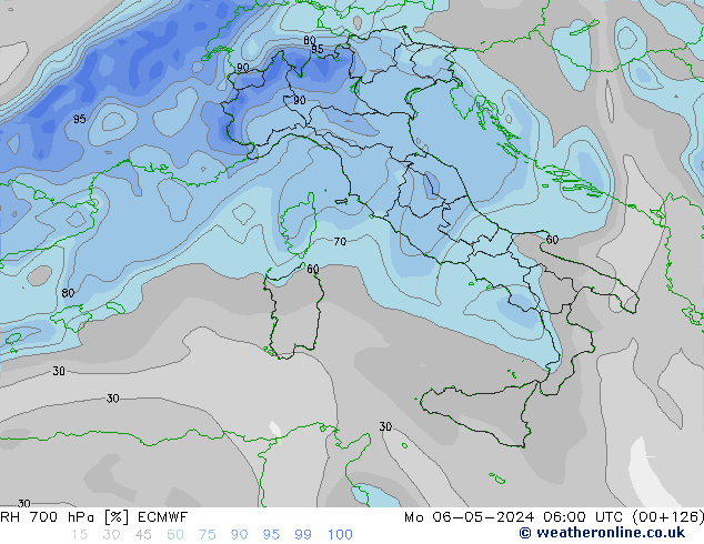 RV 700 hPa ECMWF ma 06.05.2024 06 UTC