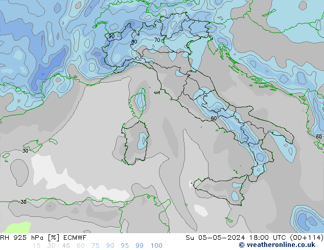 RV 925 hPa ECMWF zo 05.05.2024 18 UTC