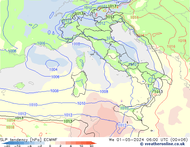 тенденция давления ECMWF ср 01.05.2024 06 UTC