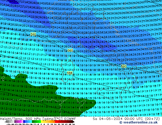 Z500/Rain (+SLP)/Z850 ECMWF So 04.05.2024 00 UTC