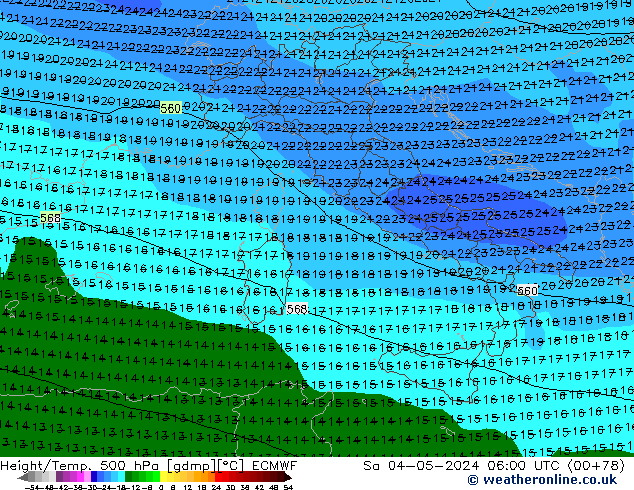 Z500/Regen(+SLP)/Z850 ECMWF za 04.05.2024 06 UTC