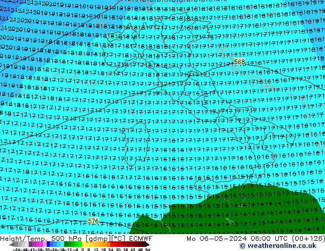 Z500/Rain (+SLP)/Z850 ECMWF Seg 06.05.2024 06 UTC