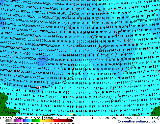 Z500/Rain (+SLP)/Z850 ECMWF Tu 07.05.2024 06 UTC