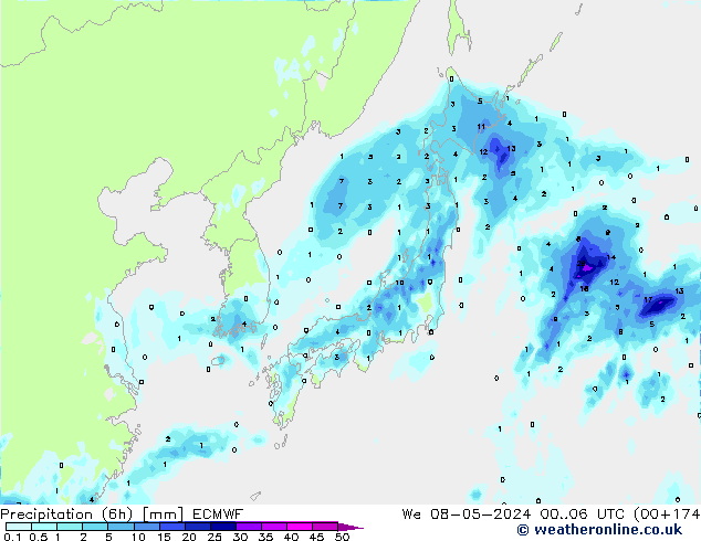 Z500/Rain (+SLP)/Z850 ECMWF St 08.05.2024 06 UTC