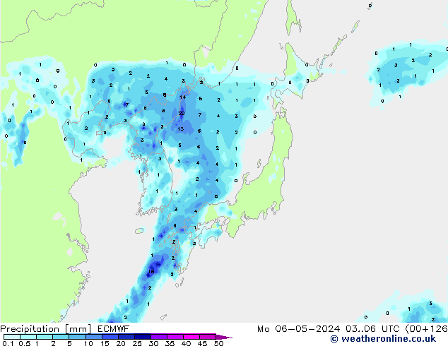 Neerslag ECMWF ma 06.05.2024 06 UTC