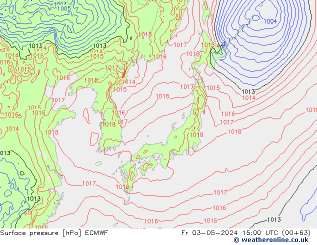 Surface pressure ECMWF Fr 03.05.2024 15 UTC