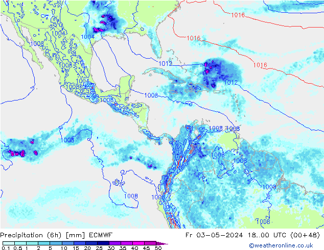 Z500/Regen(+SLP)/Z850 ECMWF vr 03.05.2024 00 UTC