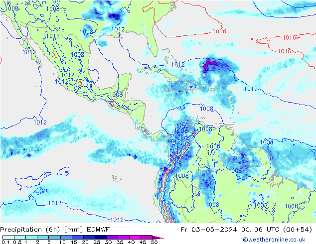 Z500/Regen(+SLP)/Z850 ECMWF vr 03.05.2024 06 UTC