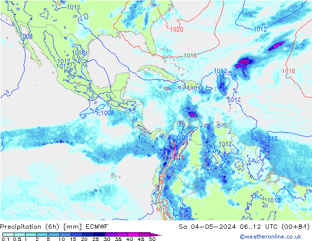 Z500/Rain (+SLP)/Z850 ECMWF Sa 04.05.2024 12 UTC