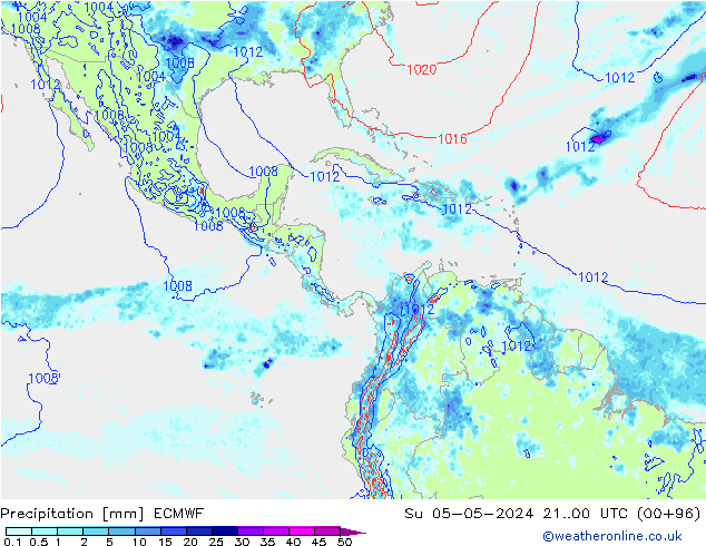 Yağış ECMWF Paz 05.05.2024 00 UTC