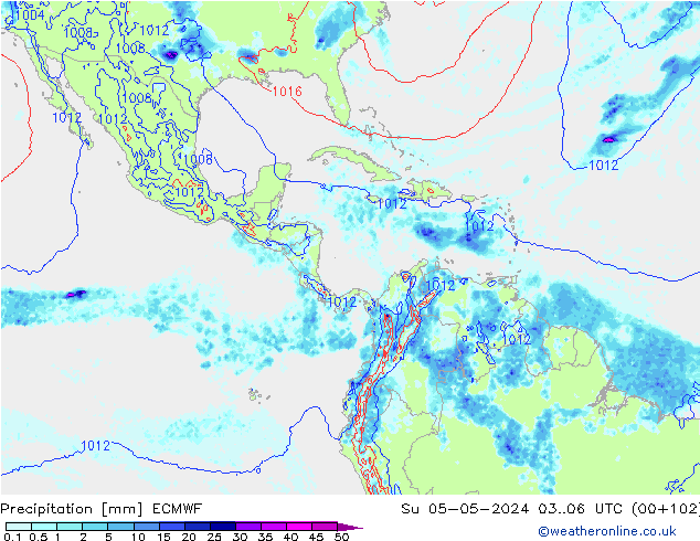 Precipitation ECMWF Su 05.05.2024 06 UTC