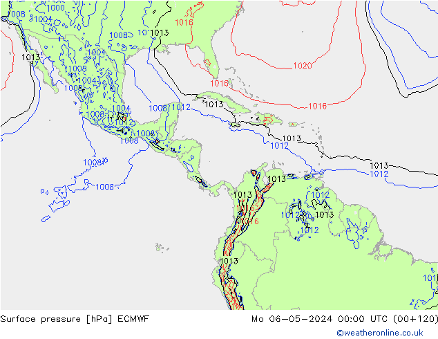 Luchtdruk (Grond) ECMWF ma 06.05.2024 00 UTC