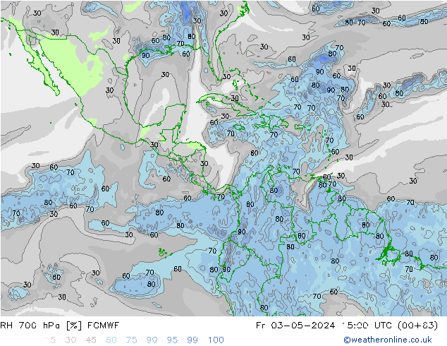 RH 700 hPa ECMWF Fr 03.05.2024 15 UTC