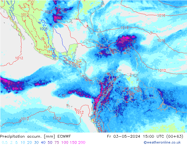 Precipitation accum. ECMWF  03.05.2024 15 UTC