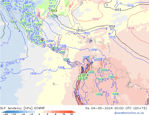 SLP tendency ECMWF Sa 04.05.2024 00 UTC