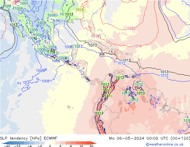 Druktendens (+/-) ECMWF ma 06.05.2024 00 UTC