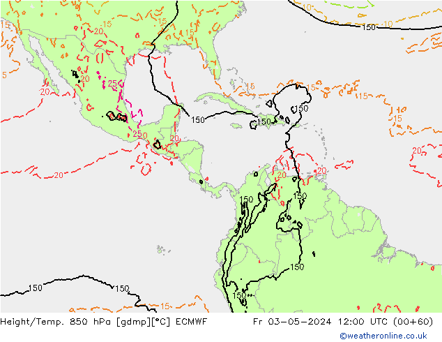 Z500/Regen(+SLP)/Z850 ECMWF vr 03.05.2024 12 UTC