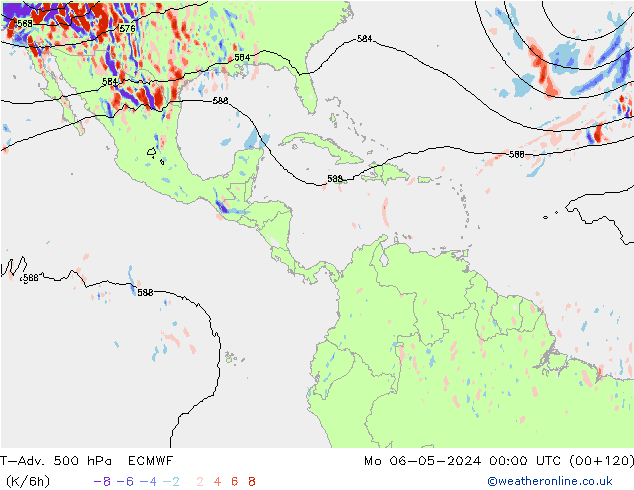 T-Adv. 500 hPa ECMWF ma 06.05.2024 00 UTC