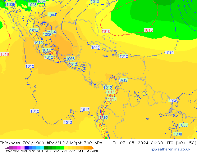 700-1000 hPa Kalınlığı ECMWF Sa 07.05.2024 06 UTC