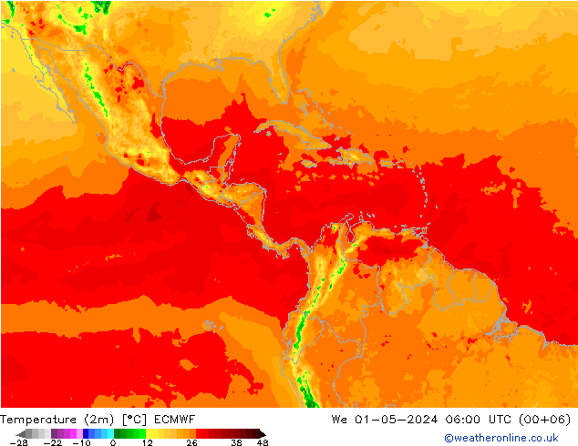 карта температуры ECMWF ср 01.05.2024 06 UTC