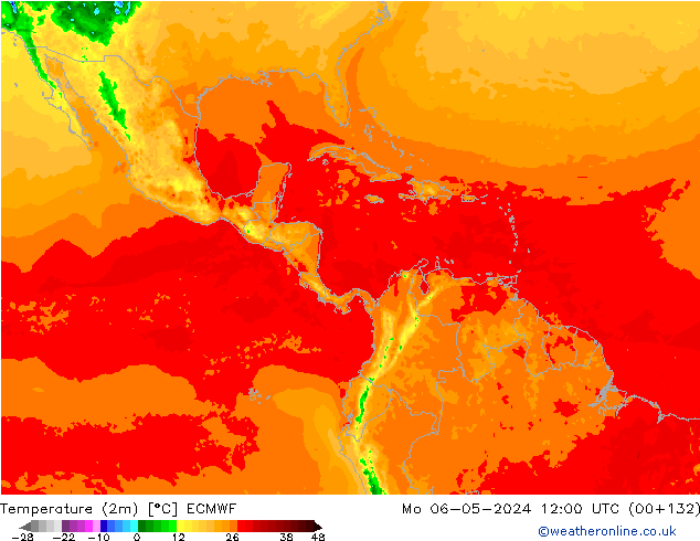 Temperature (2m) ECMWF Mo 06.05.2024 12 UTC