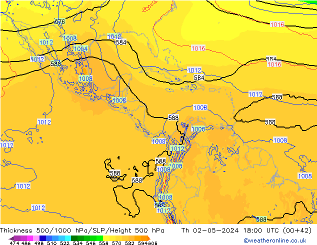 Thck 500-1000hPa ECMWF jeu 02.05.2024 18 UTC