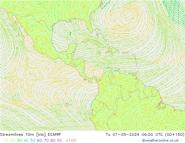 Rüzgar 10m ECMWF Sa 07.05.2024 06 UTC