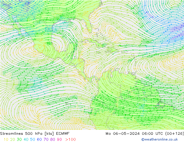 Streamlines 500 hPa ECMWF Mo 06.05.2024 06 UTC