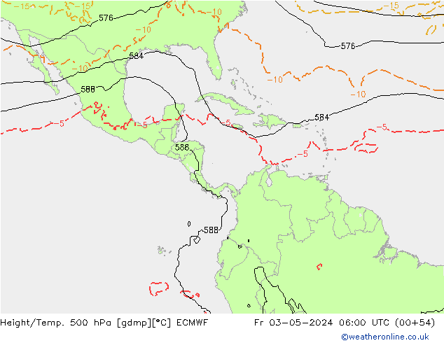 Z500/Regen(+SLP)/Z850 ECMWF vr 03.05.2024 06 UTC