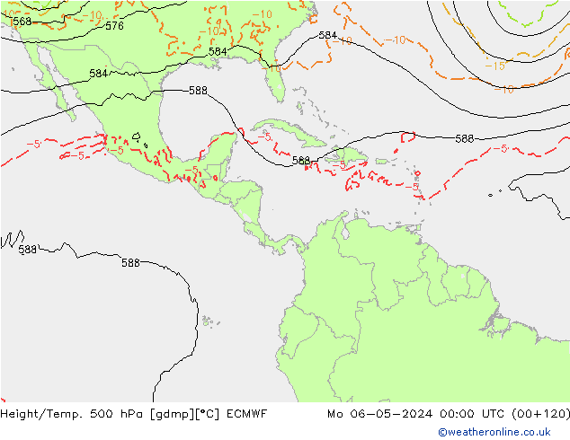 Z500/Rain (+SLP)/Z850 ECMWF пн 06.05.2024 00 UTC