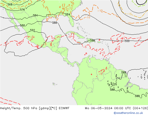 Z500/Rain (+SLP)/Z850 ECMWF lun 06.05.2024 06 UTC