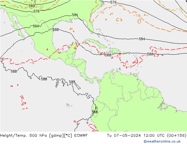 Height/Temp. 500 hPa ECMWF Tu 07.05.2024 12 UTC