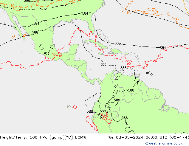 Z500/Rain (+SLP)/Z850 ECMWF ср 08.05.2024 06 UTC