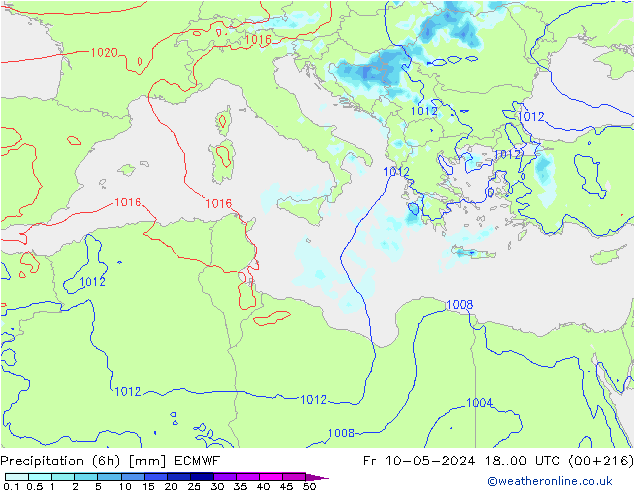 opad (6h) ECMWF pt. 10.05.2024 00 UTC