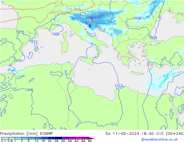 precipitação ECMWF Sáb 11.05.2024 00 UTC