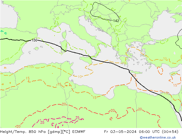 Z500/Rain (+SLP)/Z850 ECMWF Fr 03.05.2024 06 UTC