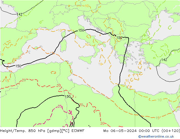 Z500/Regen(+SLP)/Z850 ECMWF ma 06.05.2024 00 UTC