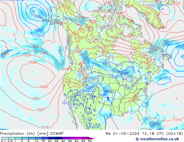 Z500/Rain (+SLP)/Z850 ECMWF ср 01.05.2024 18 UTC