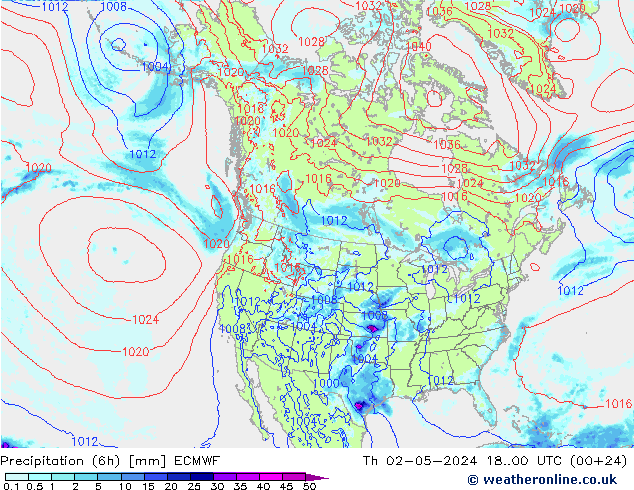 Z500/Rain (+SLP)/Z850 ECMWF Qui 02.05.2024 00 UTC