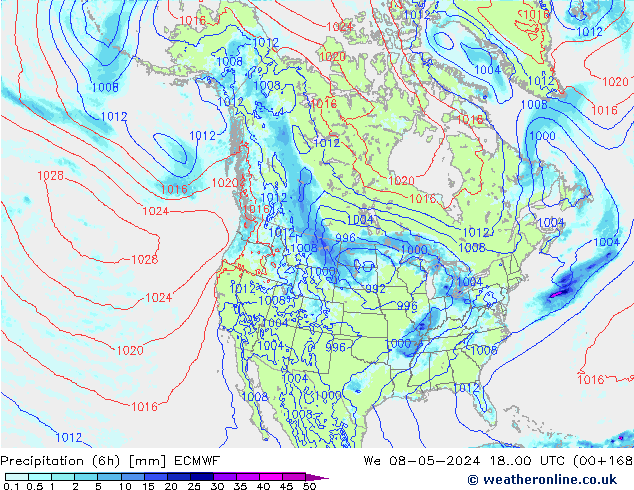 Z500/Rain (+SLP)/Z850 ECMWF  08.05.2024 00 UTC