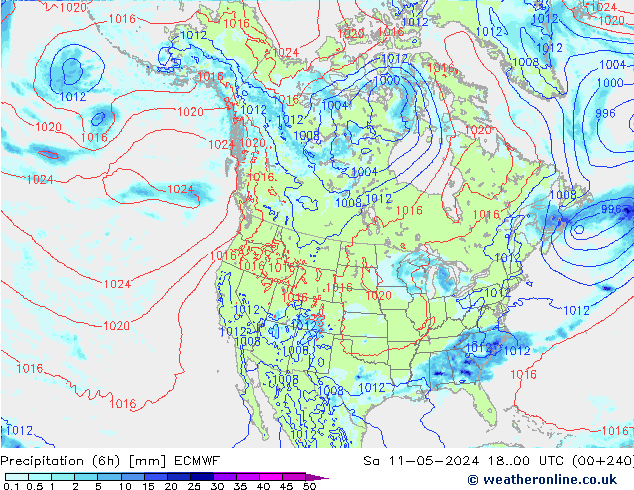 Z500/Rain (+SLP)/Z850 ECMWF Sa 11.05.2024 00 UTC