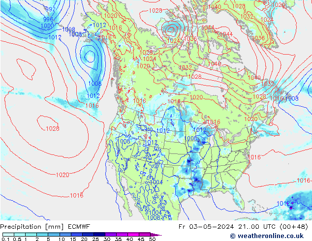 Precipitation ECMWF Fr 03.05.2024 00 UTC