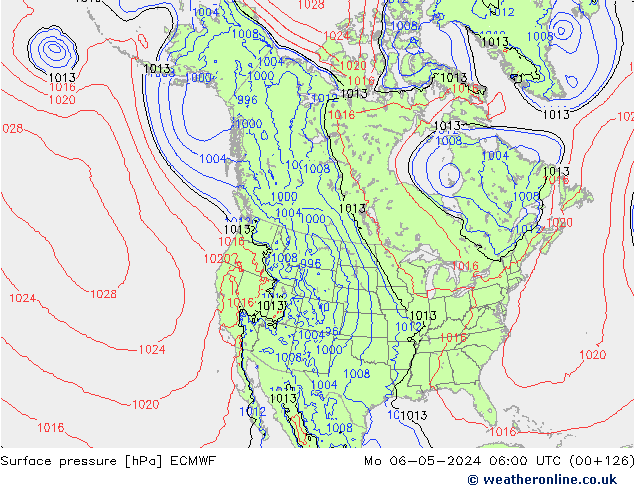 приземное давление ECMWF пн 06.05.2024 06 UTC