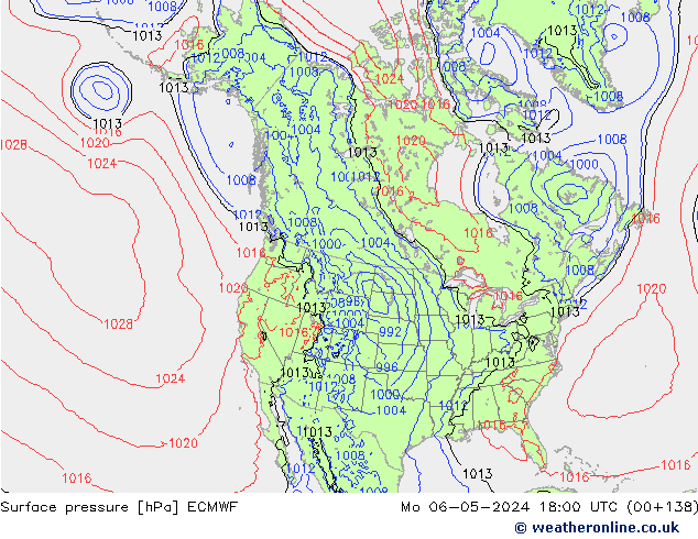 Surface pressure ECMWF Mo 06.05.2024 18 UTC