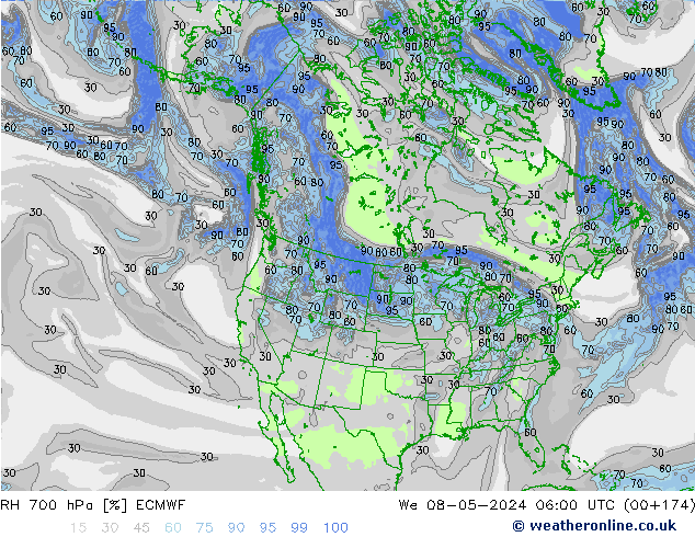 RV 700 hPa ECMWF wo 08.05.2024 06 UTC